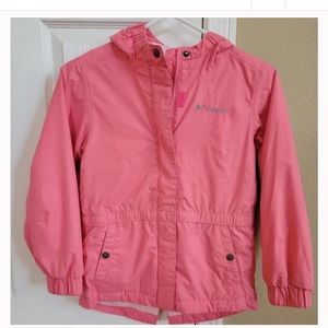 Columbia kids rain jacket/coat. Pink size x-small 6/6x